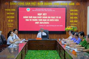 Quảng Trị: 10 phạm nhân được giảm án và tha tù trước thời hạn dịp 30/4