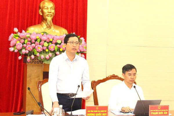 Tổ Công tác số 01 - Thanh tra Chính phủ làm việc tại Quảng Ninh