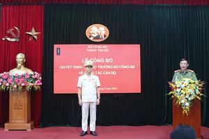 Công bố quyết định bổ nhiệm lại Phó Chánh Thanh tra Bộ Công an