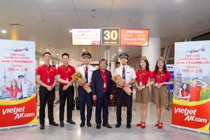Mở rộng mạng bay quốc tế: Vietjet khai trương đường bay kết nối  Hà Nội với Thượng Hải