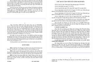 Thanh Hóa: Bà Phạm Thị Phương Lan có quyền khởi kiện vụ án hành chính tại tòa án