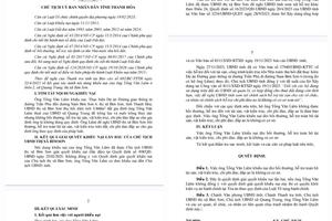 Thanh Hóa: Khiếu nại của ông Tống Văn Liêm ở thị xã Bỉm Sơn là không có cơ sở