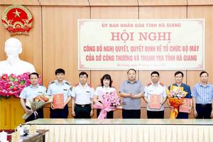 Hà Giang công bố Nghị quyết về tổ chức lại Thanh tra tỉnh