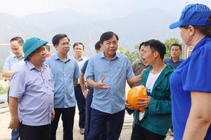 Đoàn kiểm tra thực tế tình hình sử dụng nguồn dự phòng ngân sách Trung ương năm 2024 để khắc phục hậu quả bão số 3 tại Lào Cai