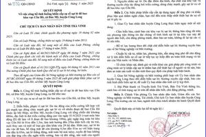 Trà Vinh: Sạt lở đê bao, Chủ tịch UBND tỉnh công bố tình huống khẩn cấp