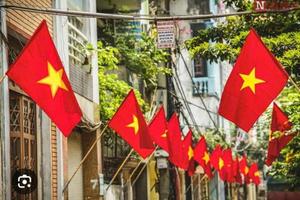 Treo cờ Tổ quốc nhân dịp kỷ niệm 135 năm Ngày sinh Chủ tịch Hồ Chí Minh