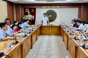 Phó Tổng Thanh tra Lê Sỹ Bảy làm việc với các đơn vị theo Quyết định số 755/QĐ-TTg của Thủ tướng Chính phủ