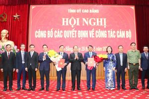 Tỉnh ủy Cao Bằng công bố các quyết định về công tác cán bộ