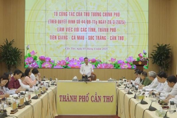 Tổng Thanh tra Chính phủ Đoàn Hồng Phong làm việc với 2 địa phương Sóc Trăng, Cần Thơ