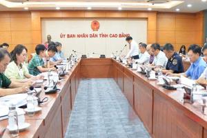 Đoàn công tác liên Bộ làm việc với UBND tỉnh Cao Bằng
