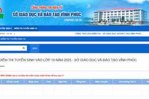 Vĩnh Phúc công bố điểm thi tuyển sinh vào lớp 10 năm học 2025 – 2026