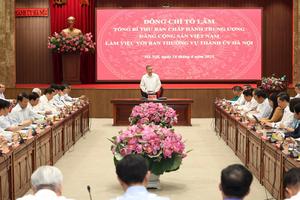 Tổng Bí thư: Hà Nội cần tập trung cao độ thực hiện hai nhiệm vụ lớn