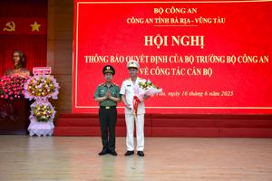 Giám đốc Công an tỉnh Bà Rịa-Vũng Tàu được điều động giữ chức vụ Giám đốc Công an tỉnh Tây Ninh
