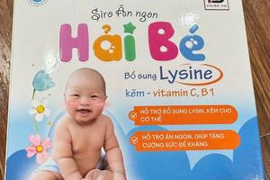 Người dân không nên sử dụng sản phẩm Siro ăn ngon Hải Bé