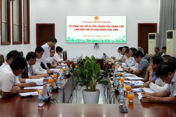 Phó Tổng Thanh tra Chính Phủ Lê Tiến Đạt làm việc với tỉnh Khánh Hòa