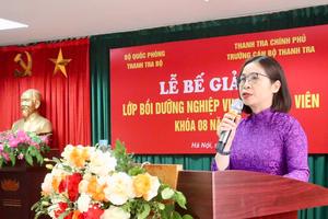 59 cán bộ thanh tra thuộc Bộ Quốc phòng hoàn thành khoá bồi dưỡng nghiệp vụ thanh tra viên