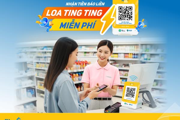 Nhiều ưu đãi cho khách hàng hộ kinh doanh, tiểu thương sử dụng Loa thông báo biến động số dư PVcomBank
