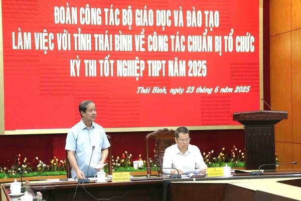 Kiểm tra công tác chuẩn bị Kỳ thi tốt nghiệp THPT 2025 tại Thái Bình
