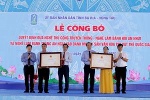Hai làng nghề ở Bà Rịa - Vũng Tàu được công nhận Di sản văn hóa phi vật thể quốc gia
