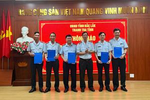 Thanh tra tỉnh Đắk Lắk công bố các quyết định về công tác cán bộ