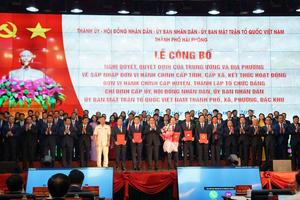 Thủ tướng Phạm Minh Chính dự Lễ công bố nghị quyết, quyết định của Trung ương tại TP Hải Phòng