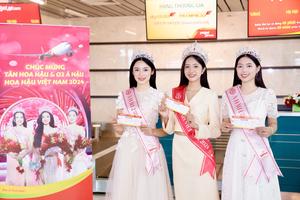 Tân Hoa hậu Việt Nam bay cùng Vietjet trên hành trình đầu tiên sau lễ đăng quang