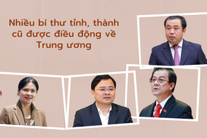 Nhiều bí thư tỉnh, thành cũ được điều động về Trung ương