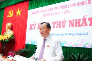 Kỳ họp thứ Nhất HĐND tỉnh Vĩnh Long khóa X sau sắp xếp hành chính