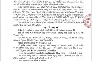 Thanh Hoá: Chi nhánh Công ty K&C bị phạt 90 triệu đồng vì không đảm bảo điều kiện sản xuất mỹ phẩm