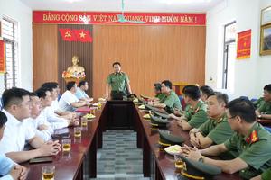 Giám đốc công an tỉnh kiểm tra, đánh giá các mặt công tác của công an cấp xã sau sáp nhập