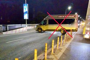 Xác minh xử lý tài xế xe khách quay đầu xe ở đầu cầu Thăng Long