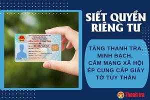 Siết quyền riêng tư: Tăng thanh tra, minh bạch, cấm mạng xã hội ép cung cấp giấy tờ tùy thân