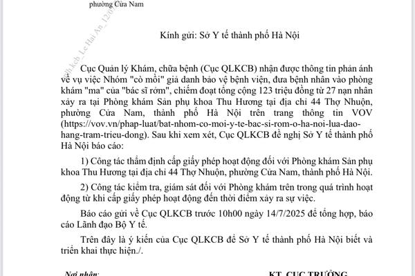 Bộ Y tế yêu cầu làm rõ vụ nhóm “cò mồi” dẫn sản phụ vào phòng khám “ma” của bác sĩ rởm