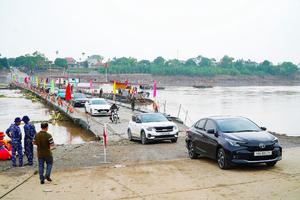 Phú Thọ dừng vận hành cầu phao Phong Châu từ 19h00 ngày 21/7
