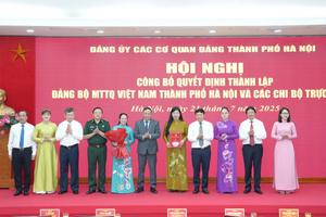 Thành lập Đảng bộ MTTQ TP Hà Nội: Đổi mới tổ chức Đảng trong các hội, đoàn thể