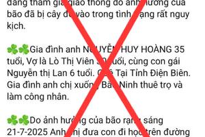 Cảnh báo lợi dụng bão số 3 và mạo danh bệnh viện Đa khoa Bắc Ninh để kêu gọi từ thiện