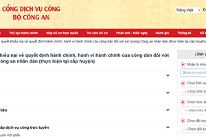 Bãi bỏ 2 thủ tục giải quyết khiếu nại, tố cáo đối với lực lượng công an