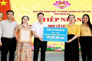 Thanh tra tỉnh Nghệ An hỗ trợ 100 triệu đồng khắc phục hậu quả lũ lụt