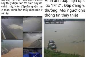 Nghệ An: Công an vào cuộc xác minh đối tượng tung tin vỡ đập Thủy điện Bản Vẽ