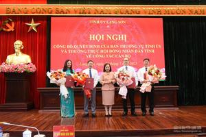 Lạng Sơn điều động, bổ nhiệm nhiều cán bộ chủ chốt