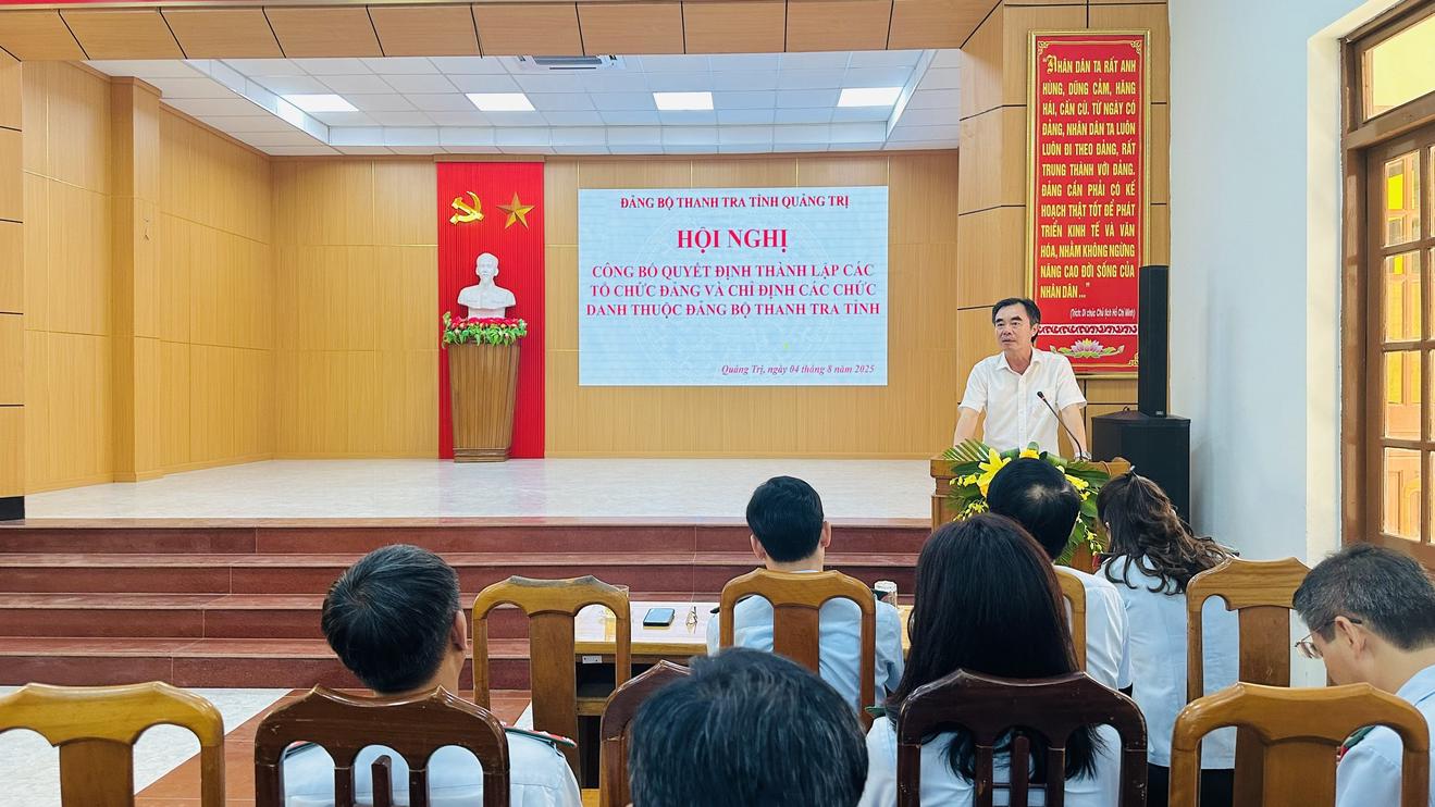 Ông Nguyễn Lương Bình giữ chức vụ Bí thư Đảng ủy Thanh tra tỉnh Quảng Trị 1 6890847200155d13afc5c9a8