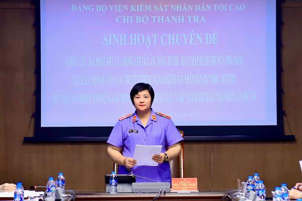 Chi bộ Viện VKSND Tối cao sinh hoạt chuyên đề: Tăng cường phối hợp trong công tác kiểm tra, giám sát, thanh tra