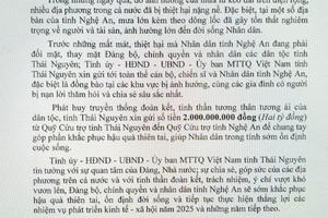 Bí thư Tỉnh uỷ Thái Nguyên gửi thư chia sẻ với bà con bị ảnh hưởng bởi mưa lớn ở các tỉnh