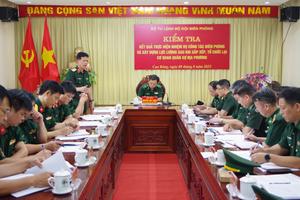 Kiểm tra kết quả thực hiện nhiệm vụ công tác biên phòng sau khi sắp xếp, tổ chức lại cơ quan quân sự địa phương
