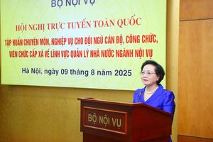 Bộ Nội vụ: Tập huấn nghiệp vụ cho cán bộ, công chức, viên chức cấp xã trên toàn quốc