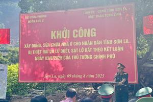 Sơn La: Khởi công xây dựng, sửa chữa nhà ở cho các hộ dân bị thiệt hại do mưa lũ