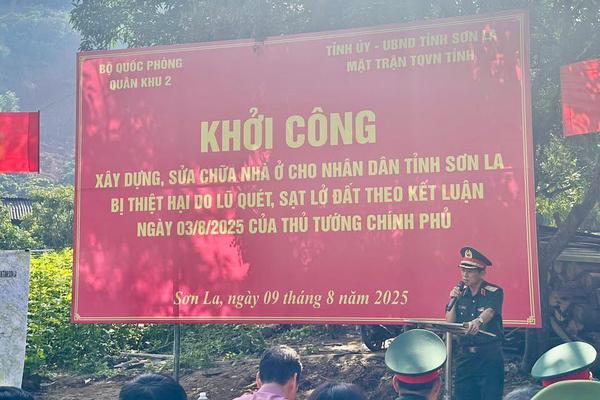 Sơn La: Khởi công xây dựng, sửa chữa nhà ở cho các hộ dân bị thiệt hại do mưa lũ