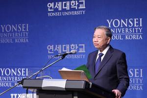 Tổng Bí thư Tô Lâm phát biểu tại Đại học Yonsei về tăng cường quan hệ Việt-Hàn