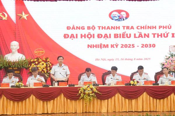 Khai mạc Đại hội Đại biểu Đảng bộ Thanh tra Chính phủ lần thứ I, nhiệm kỳ 2025-2030