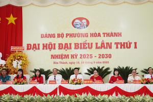 Chánh Thanh tra tỉnh Tây Ninh dự và chỉ đạo Đại hội Đảng bộ phường Hòa Thành
